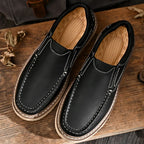 Mocasini de damă fără șiret cu cusătură decorativă