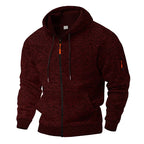 Veste homme à capuche texturée, zippée