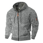 Veste homme à capuche texturée, zippée