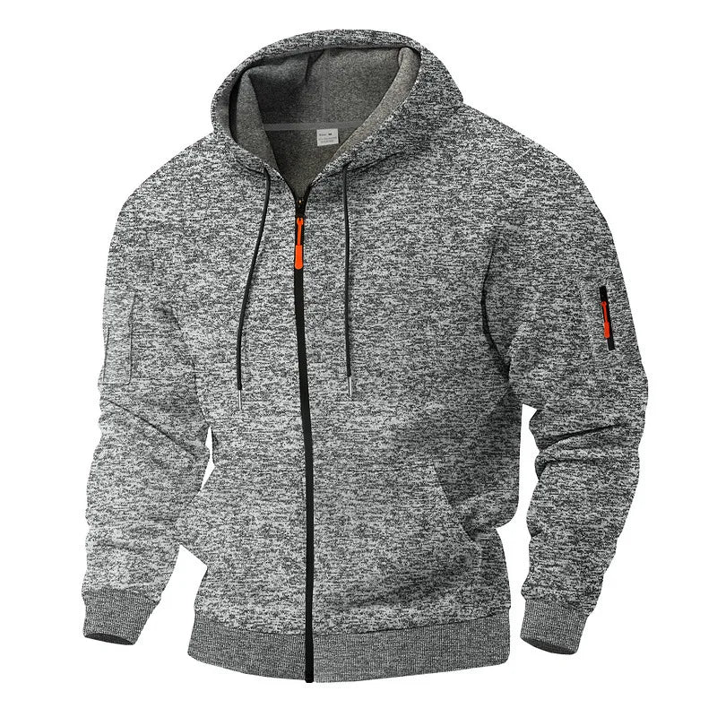 Veste homme à capuche texturée, zippée