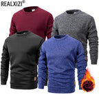 Sweat homme chiné à col rond et manches longues