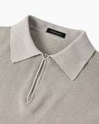 Pull homme à col et fermeture éclair courte