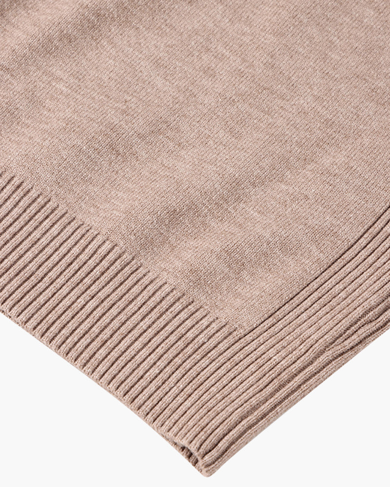 Maglione uomo a collo alto aderente con maniche lunghe