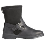 Stivaletti unisex neri con fibbia, suola piatta