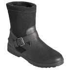Stivaletti unisex neri con fibbia, suola piatta