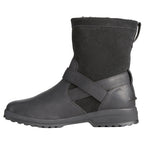 Stivaletti unisex neri con fibbia, suola piatta