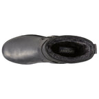 Stivaletti unisex neri con fibbia, suola piatta