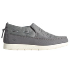 Women's Quilted Slip-On Loafers, Gray, Flat Sole