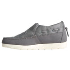 Women's Quilted Slip-On Loafers, Gray, Flat Sole