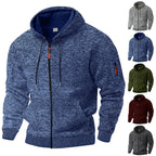 Veste homme à capuche texturée, zippée