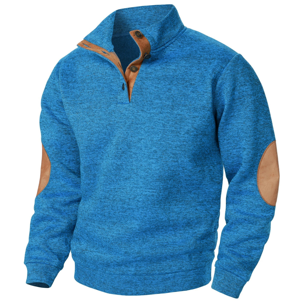 Camisola de malha de homem com gola subida e manga comprida