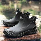 Bottes de pluie femme courtes, à enfiler, semelle résistante