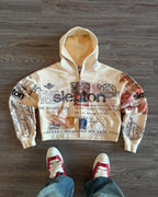 Felpa donna con cappuccio, maniche lunghe, stile cittadino