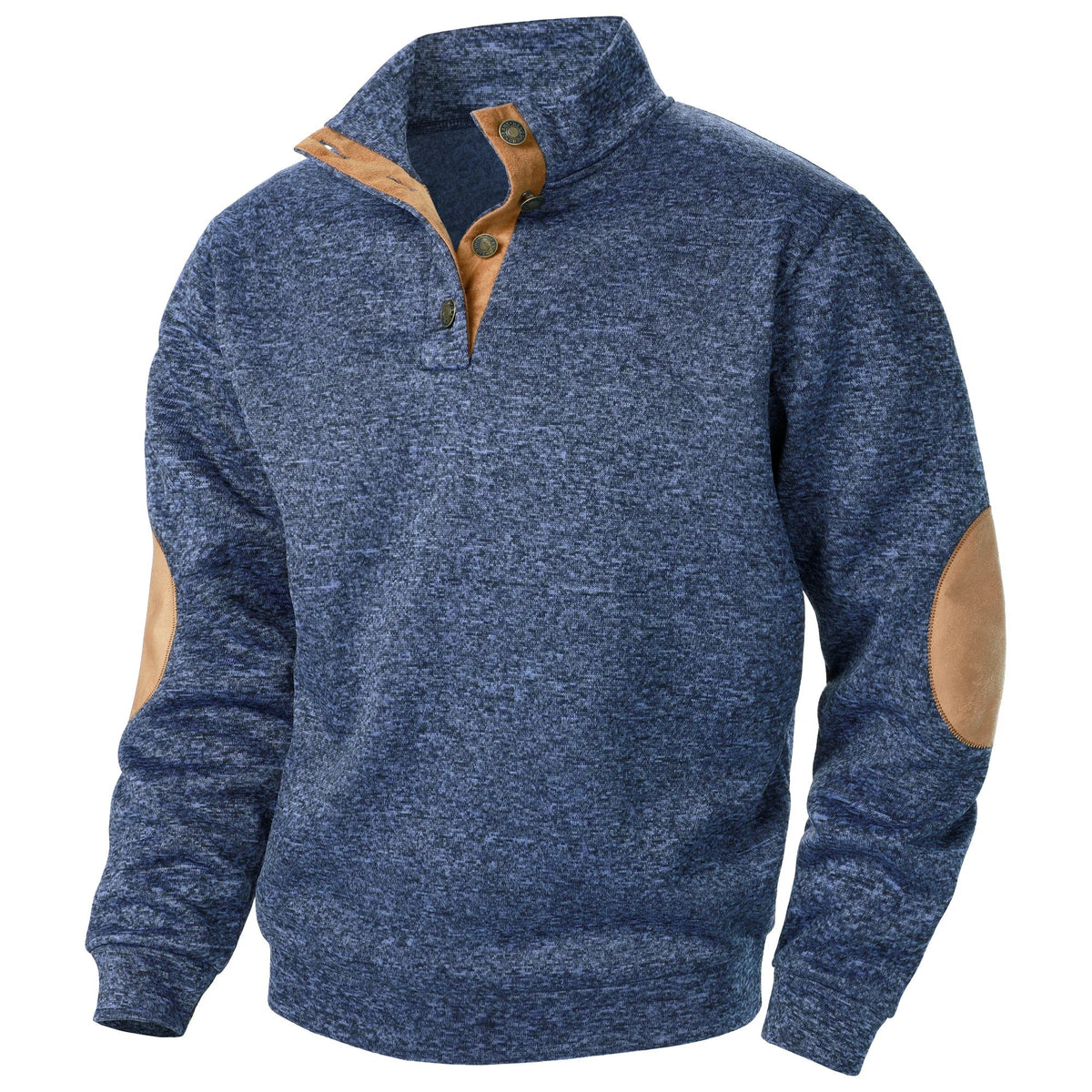 Camisola de malha de homem com gola subida e manga comprida