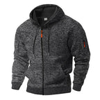 Veste homme à capuche texturée, zippée