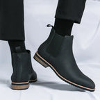Botins Chelsea unissexo com biqueira amendoada