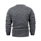 Sweat homme chiné à col rond et manches longues