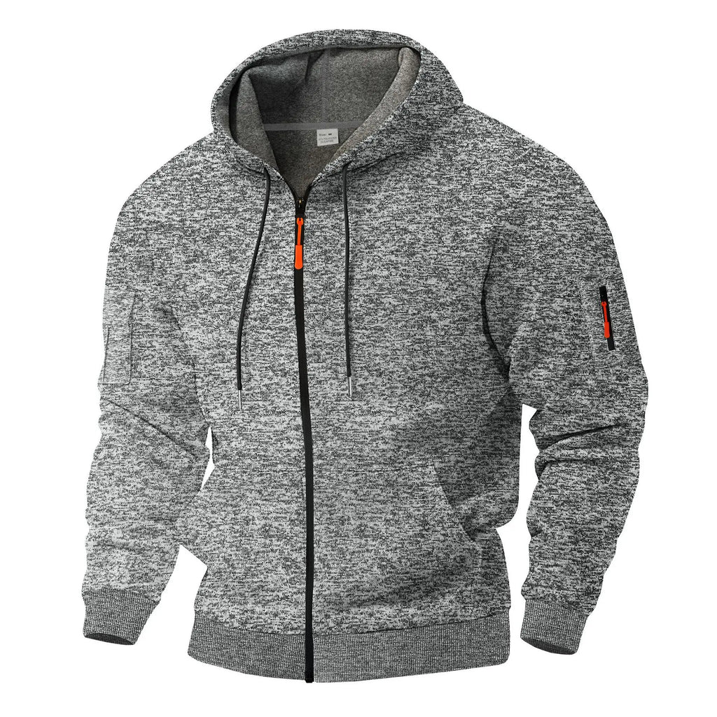Veste homme à capuche texturée, zippée