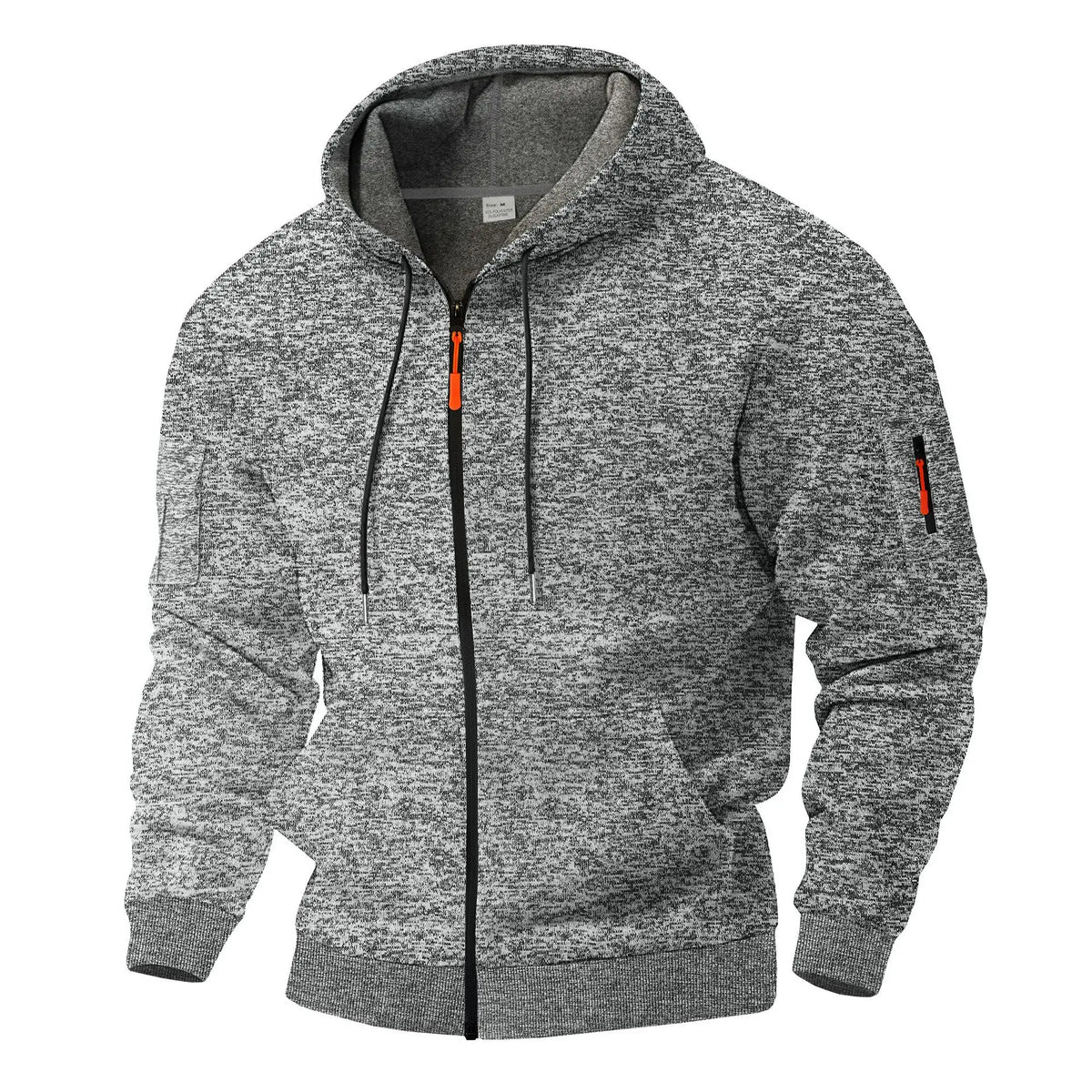 Veste homme à capuche texturée, zippée
