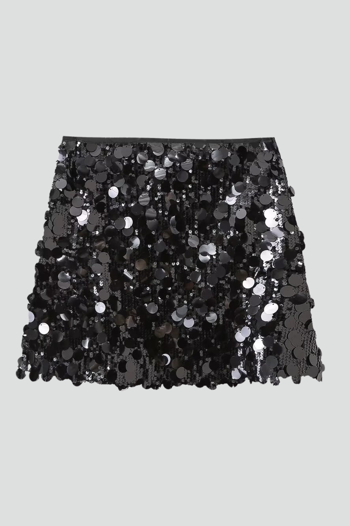 Gonna con paillettes donna aderente e luccicante
