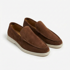 Mocassins homme à enfiler avec surpiqûres et semelle contrastée