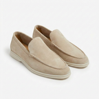 Mocassins homme à enfiler avec surpiqûres et semelle contrastée