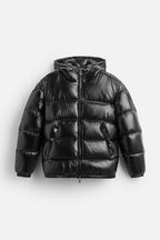 Veste mixte matelassée à capuche, manches longues, zip