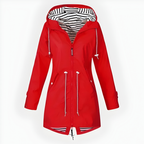 Veste de pluie femme longue à capuche
