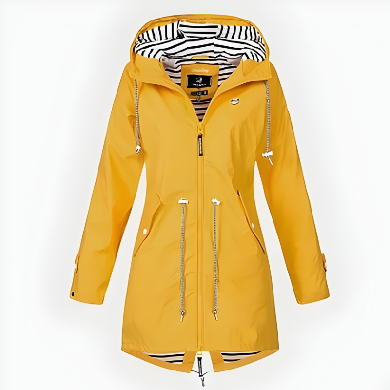 Veste de pluie femme longue à capuche