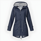Veste de pluie femme longue à capuche