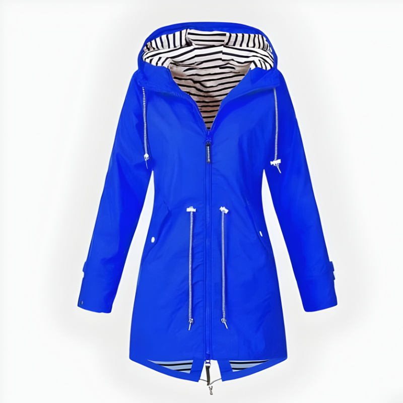 Veste de pluie femme longue à capuche