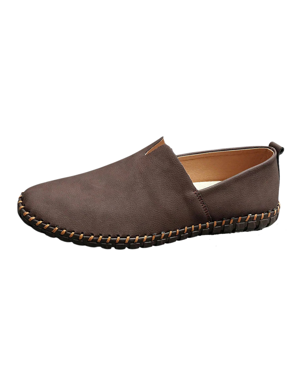 Slip-on loafers til damer med dekorativ flettet stikning