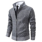 Cárdigan de hombre con cremallera y cuello alto