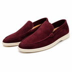 Mocassini unisex slip-on con cuciture e suola piatta