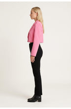 Veste de tailleur femme courte à revers et manches longues