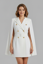 Vestito blazer donna con bottoni doppiopetto e cintura