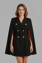 Vestito blazer donna con bottoni doppiopetto e cintura