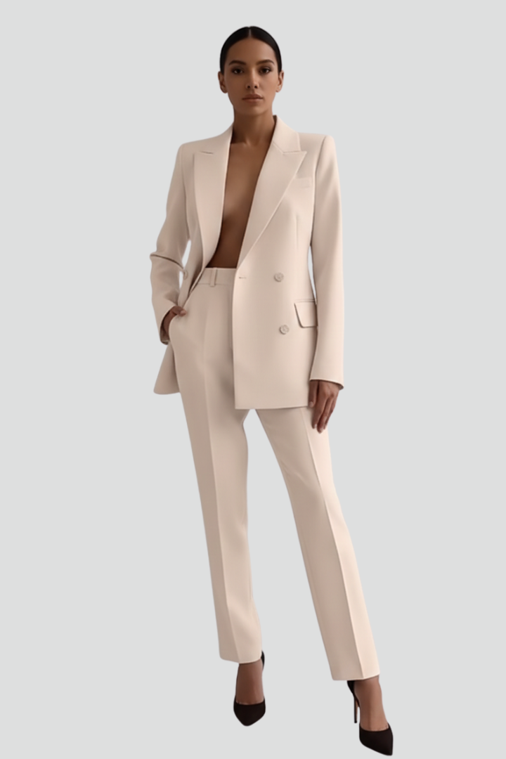 Completo blazer e pantaloni donna con maniche lunghe