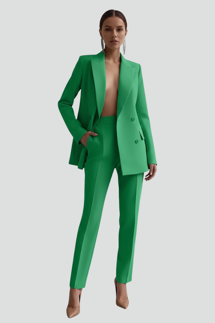 Completo blazer e pantaloni donna con maniche lunghe