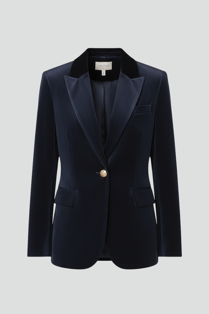 Blazer til damer med klassisk revers og taljeret snit