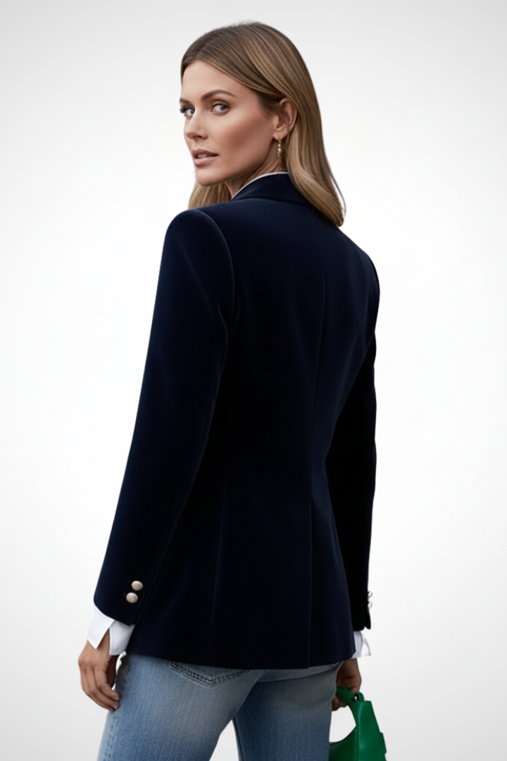 Giacca blazer donna con rever classici e taglio sciancrato