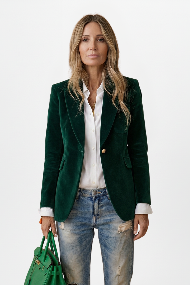 Giacca blazer donna con scollo profondo e taglio sciancrato