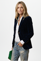 Giacca blazer donna con scollo profondo e taglio sciancrato