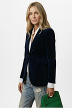 Giacca blazer donna con scollo profondo e taglio sciancrato