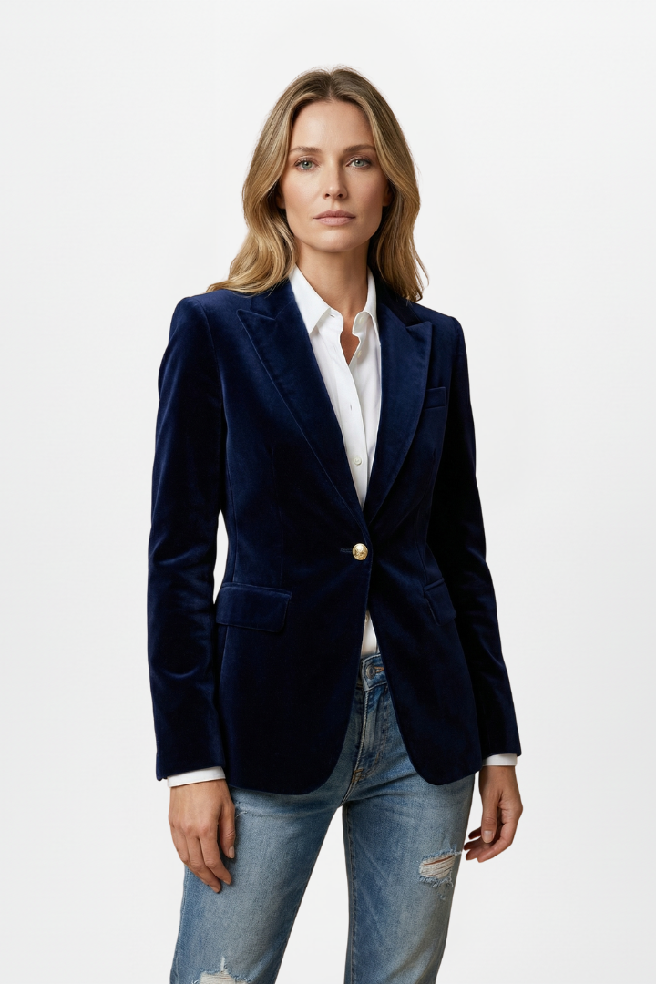 Giacca blazer donna con scollo profondo e taglio sciancrato