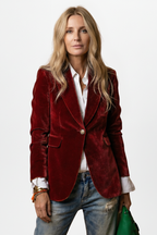 Giacca blazer donna con scollo profondo e taglio sciancrato