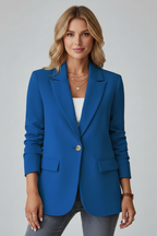 Blazer de mulher com gola recortada