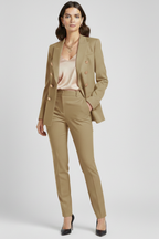 Blazer doppiopetto donna con bottoni dorati e revers