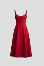 Robe femme à corset et bas à volants