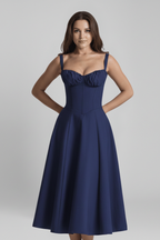 Robe femme à corset et bas à volants